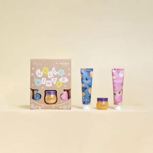 FRUDIA - Hello Winter Honey Lip Balm & Hand Cream Special Gift Set