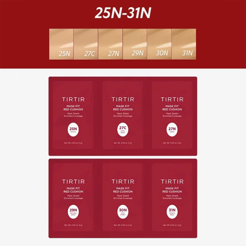 TIRTIR - Mask Fit Red Cushion 6 Shade Trial Kit